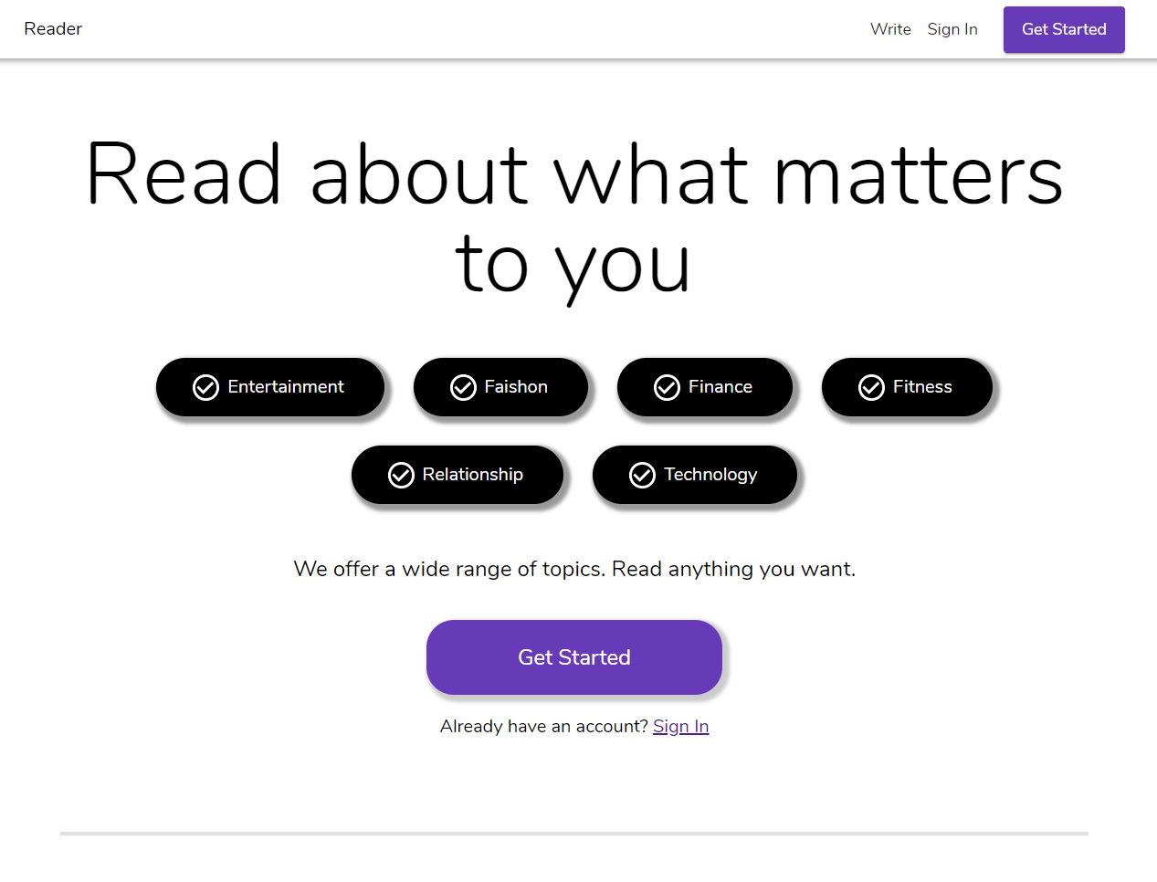 ReactStock Home Image